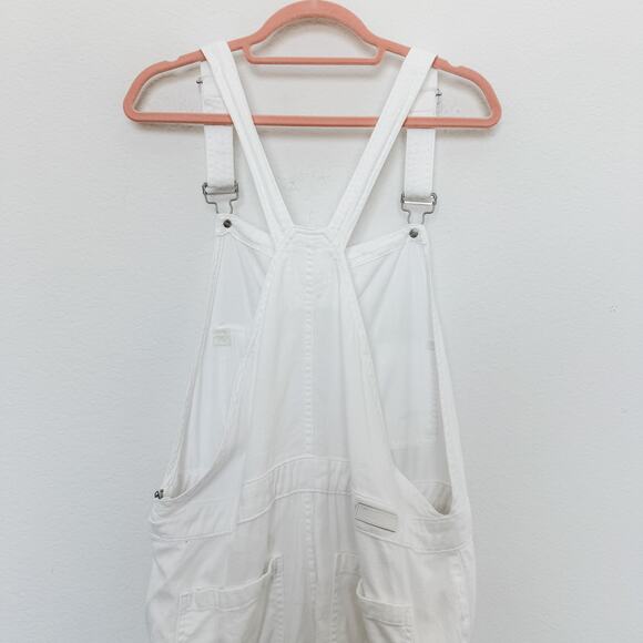 BlankNYC Overalls Womens Size Large White Cargo Y2K Style Baggy Utility Street - Picture 6 of 8